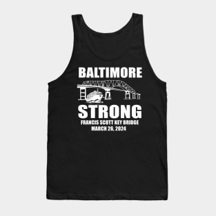 Baltimore Bridge, Baltimore Strong, Commemorative March 2024 Tank Top